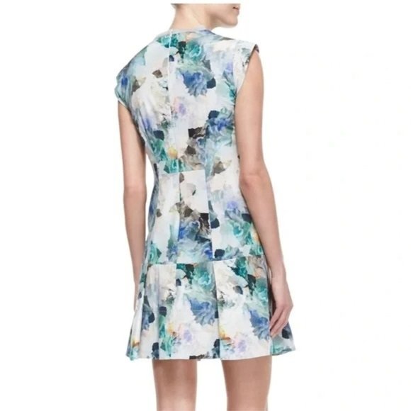 Women Size 2 Rebecca Taylor Enchanted Gardens Drop-Waist Floral-Print Mini Dress - Picture 3 of 8